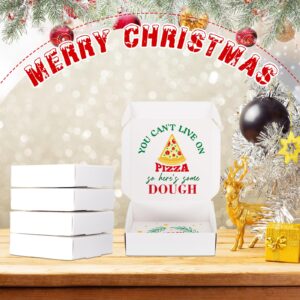 Hoolerry 24 Pcs Mini Pizza Box Gift Card Holders Bulk Christmas Gift Holder Funny Money Holder The Best Part of a Pizza Is the Dough for Money Cash Check Gifts