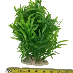 Gingerbread Pet Supply Green Plastic Aquatic Plant for Aquarium, 8" Inch