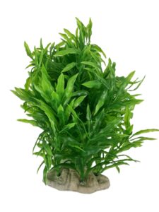 gingerbread pet supply green plastic aquatic plant for aquarium, 8" inch