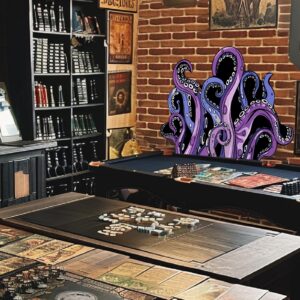 Cthulhu Tentacles Octopus Rug Bath Mat, Funny Unique Octopus Goth Cool Rug Non Slip Water Absorbent Mat, Unique Gift for Tabletop RPG Gamers, HP Lovecraft Fans Bathroom Shower Mat (Purple, 31x21 Inch)