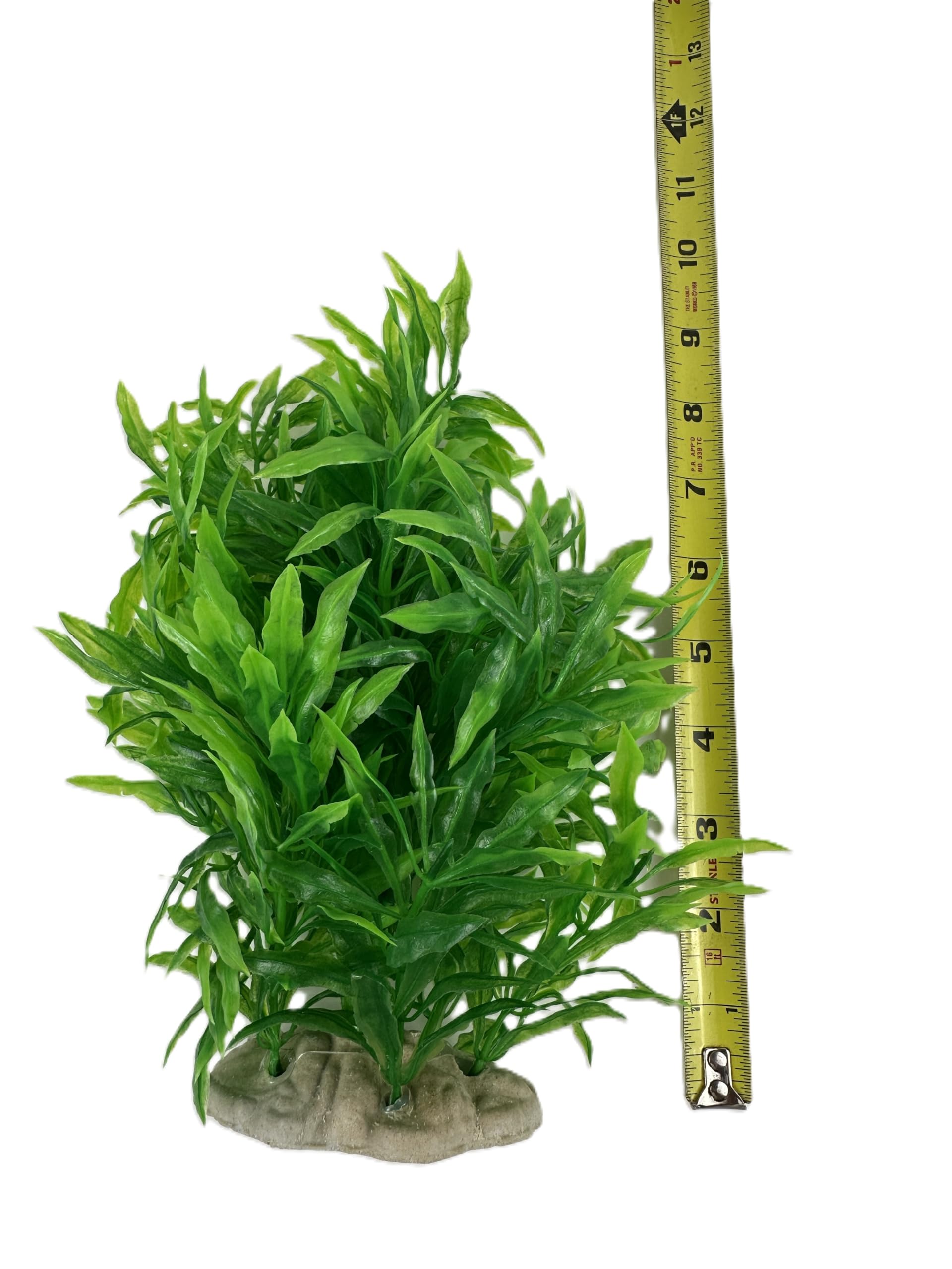 Gingerbread Pet Supply Green Plastic Aquatic Plant for Aquarium, 8" Inch