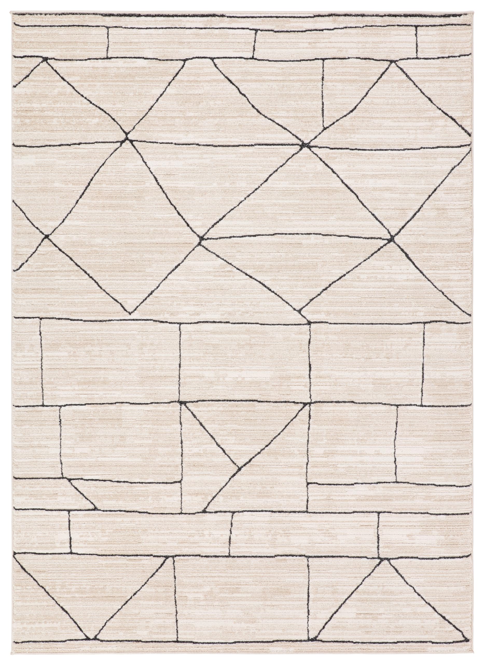 Jaipur Living, Soft 9x12 Large Area Rug, Easy Care, Moroccan, Geometric Beige/Brown Living Room Rug