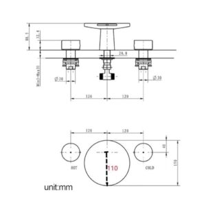 Bathtub Basin Faucet Waterfall Mounted On Bathtub Two-Handle Hot & Cold Bathtub Bathtub Faucet Mixer (Color: White Black Rose Gold) 3 Holes,Kitchen Sink Faucet