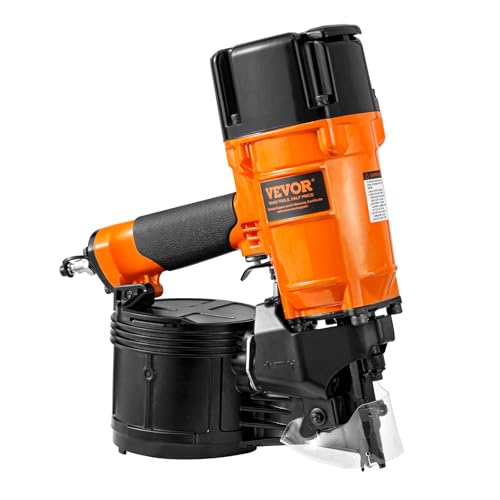 VEVOR Coil Siding/Framing Nailer CN83N, 2" to 3-1/4" 15 Degree Pneumatic Siding Nail Gun with Tool-Less Depth Adjustment, 70-120PSI Air Coil Nailer for Siding Sheathing Wooding Fencing Decking