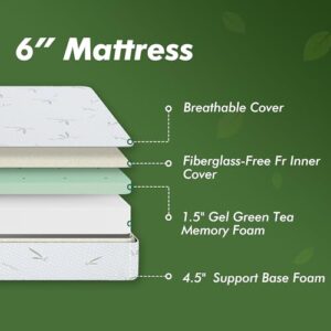 Emerspring 6 Inch Gel Memory Foam Mattress Medium-Firm Mattress, Premium Pressure, Mattress in a Box, CertiPUR-US Certified, King