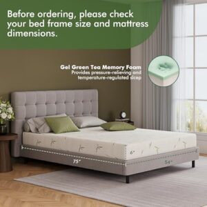 Emerspring 6 Inch Gel Memory Foam Mattress Medium-Firm Mattress, Premium Pressure, Mattress in a Box, CertiPUR-US Certified, Full