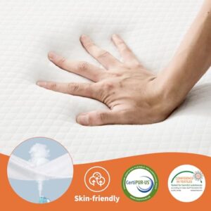 Sweetcrispy Tri-fold Memory Foam Mattress - 4 Inch Full Size Portable Bed Pad, Foldable Floor Mat, Collapsible and Washable Cover with CertiPUR-US Certified, for Travel & Camping & Yoga