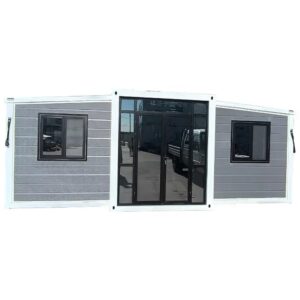 2 storey steel construction house 20ft foldable container folding living worker dormitory office rooms