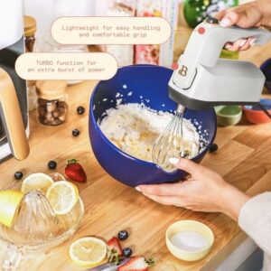 Beautiful 6-Speed Electric Hand Mixer, (White Icing) by Drew Barrymore