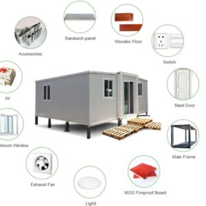 Home Office Room Foldout 20ft Prefab Houses Foldable 3 Rooms Mobile Fold Out China Folding Container House