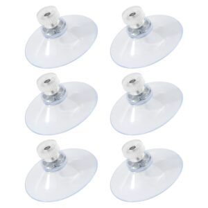 nqeuepn 6pcs mini suction cups & 6pcs nuts, premium pvc small suction cups for glass threaded screws suction cup mounts adjustable tightness practical tools for bathroom wall window mirror