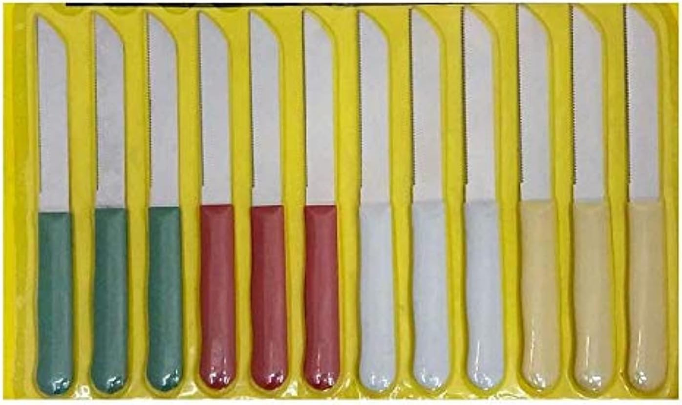 Fixwell Multi Purpose Kitchen Knife Set, Stainless Steel Blades, Pack of 12 Knives