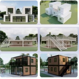 40Ft 20Ft Shipping Prefab Light Steel Folding Prefabricated Home Villa 5 Bedroom Container Expandable House