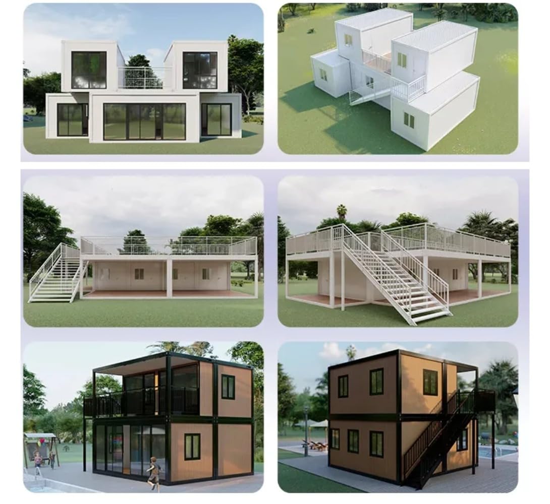 40Ft 20Ft Shipping Prefab Light Steel Folding Prefabricated Home Villa 5 Bedroom Container Expandable House