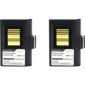 GIKYSUIZ 2-Pack 3400mAh Replacement Battery for Zebra ZQ610 ZQ520 QLN220 QLN320 ZQ500 ZQ620 ZR628 ZR658 ZR668 Printer, fits Part Number BTRY-MPP-34MA1-01 P1023901 P1031365-025