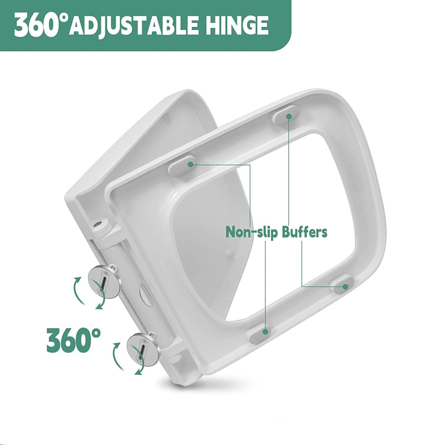 DFEDHF Square Toilet Seat Soft Close, Top Fixing, Quick Release for Easy Cleaning, Adjustable Hinges, Easyto Install, PP Toilet Lid Square, White,06A (06A)