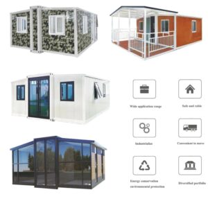 40Ft 20Ft Shipping Prefab Light Steel Folding Prefabricated Home Villa 5 Bedroom Container Expandable House