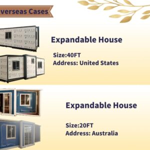 20ft/40ft Modular Cheap Convenient Folding Expandable House 3 Bedrooms and Living Room