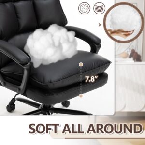 ZSQN Comfy Office Chair Soft and Double Padded Computer Desk Chairs for Long Hours Executive Office Chair with Height Adjustment Work Chairs for Home Office Black