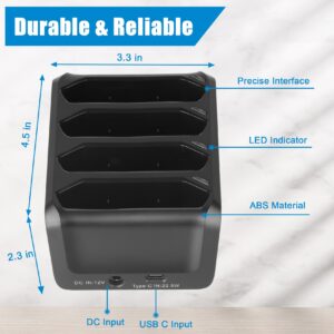 REACELL 4 Slots Battery Charging Cradle for Zebra Symbol TC70,TC77,TC72,TC75 Battery, Charging Accessories for Zebra Scanner Battery