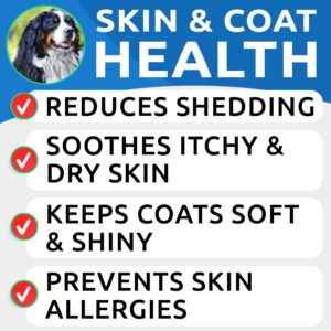 Salmon Oil + Allergy Relief Bundle - Skin & Coat Support + Anti-Itch Skin - Omega 3 Fish Oil + EPA & DHA Fatty Acids - Immune & Heart Health + Itching & Paw Licking - 32 oz + 180 Chews - Made in USA