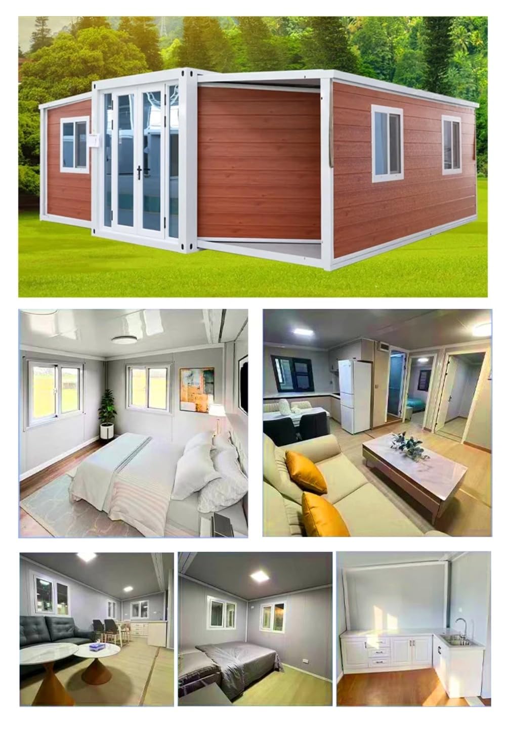 Home Office Room Foldout 20ft Prefab Houses Foldable 3 Rooms Mobile Fold Out China Folding Container House