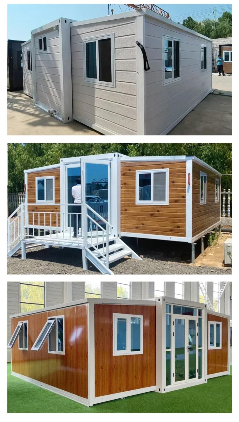 2 Storey Steel Construction House 20ft Foldable Container Folding Living Worker Dormitory Office Rooms