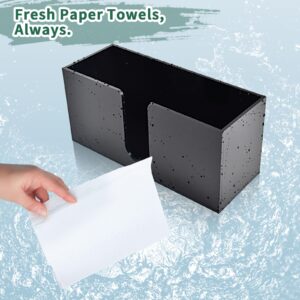 1Pack Paper Towel Holder Countertop, Black Acrylic Napkin Dispenser, Multifold Paper Towel Dispenser for for Z-fold C-fold MultiFold Trifold-Bathroom Toilet Kitchen Restaurant