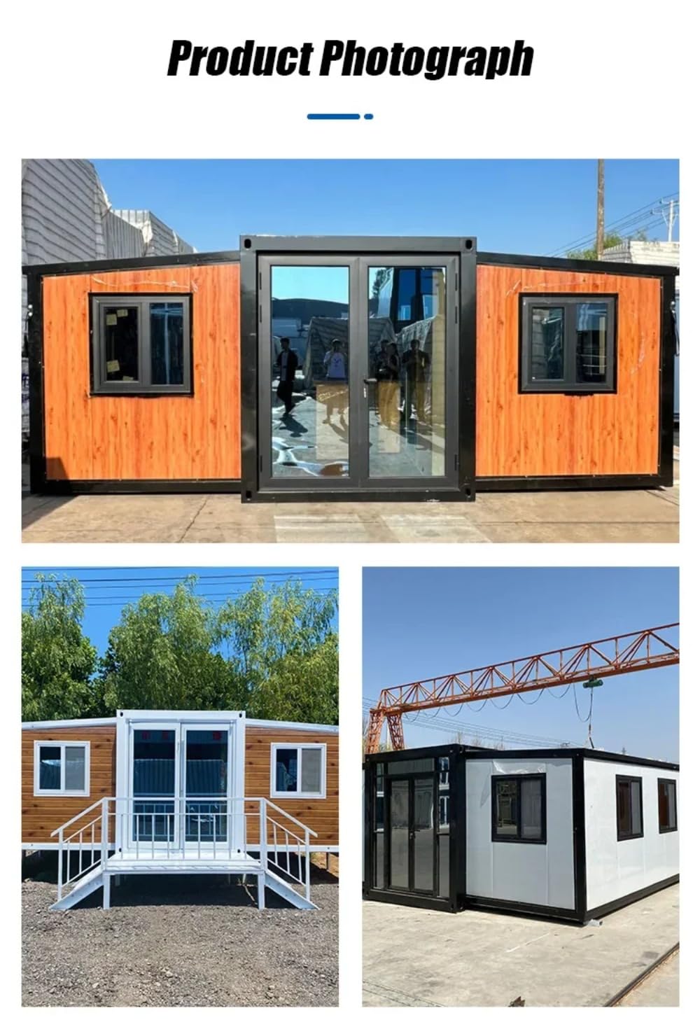 Quick Installation 20ft 40ft Folding Prefab Container Houses Foldable Container Prefab Homes Site Office Prefab Container Homes