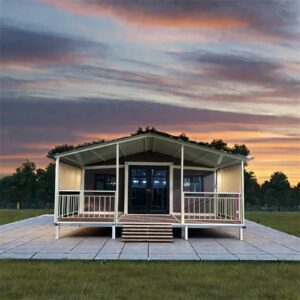 40ft 20ft prefab light steel folding prefabricated villa, 5 bedroom, shipping container expandable house