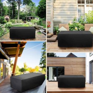 Large Patio Furniture Cover 144"L X114"W X 37"H/365x290x95cm Outdoor Furniture Cover Set,Furniture Cover Outside for Sectional Conversation Set, All Weather Protection Dining Table Chair Set Cover