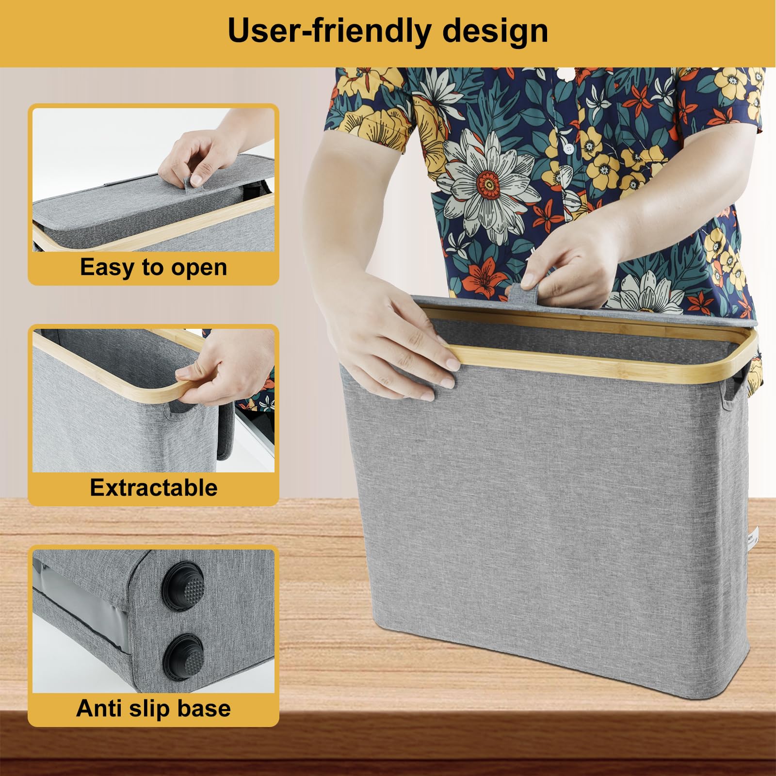 Toilet Paper Storage Large Capacity Toilet Paper Basket Holds up to 12 Toilet Paper Roll Basket Lightweight Toilet Paper Organizer Basket with Side Window Foldable Toilet Paper Bin (Gray)