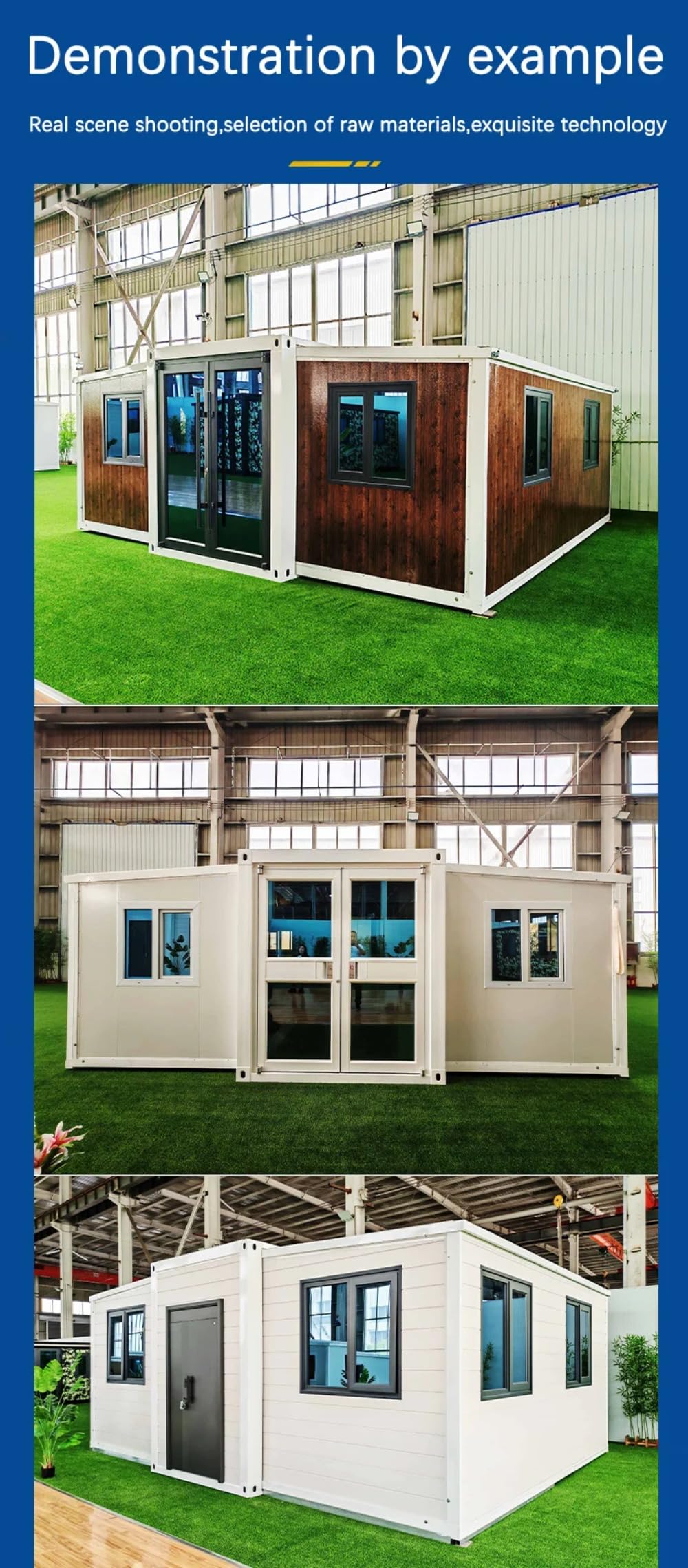 Detachable Luxury Villa Expandable Portable House Foldable and Expandable Container House