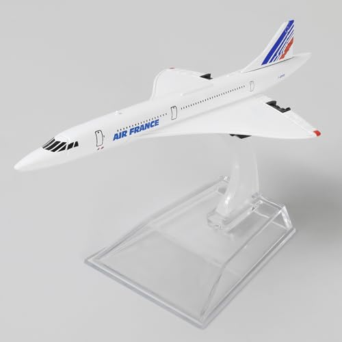 NUOTIE 1/400 Concorde Air France Airplane Model Pre-Build Diecast Aircraft Model Kits Metal Aircraft Model Display Model Collection or Gift