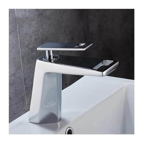 Single Lever Faucet Black and White Bathroom Basin Faucet Hollow Shape Bathtub Waterfall Faucet,Kitchen Sink Faucet