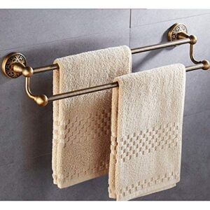 Towel Racks,Towel Rails, Towel Rack Aluminum Towel Rack European Retro Hotel Home Bath Towel Rack Double Rod Paste Tyenvironmental Protection Materials