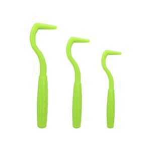 quacc 3 pcs tick remover tool, plastic painlessly tick remover portable for dogs cats humans (green)