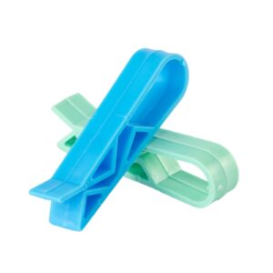 siktorrwd 20Pcs Plastic Kitchen Garbage Bin Clip Set, Anti-Slip Fixation Clamp for Trash Cans and Garbage Bags (Blue and Green)