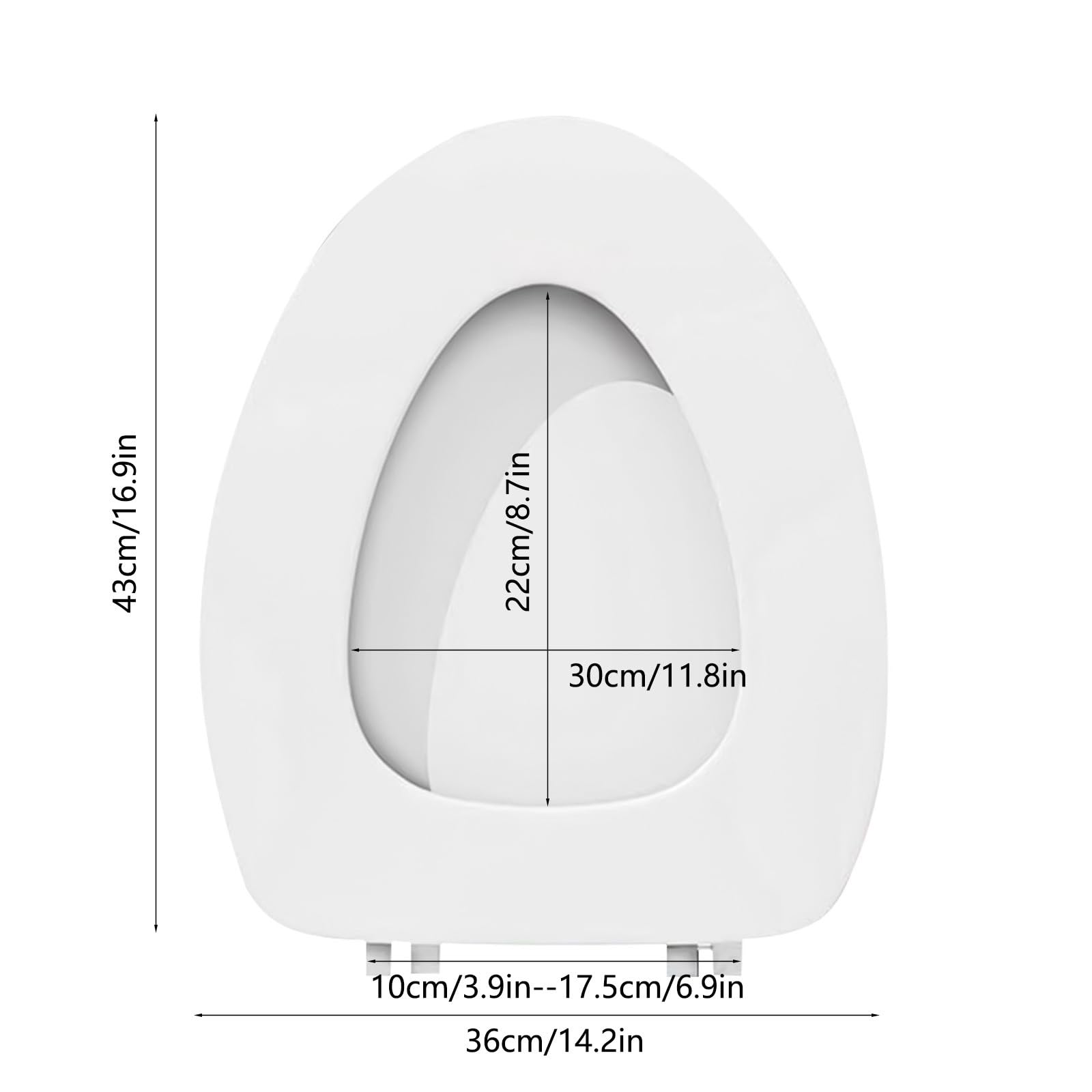 Toilet Seat Round Soft Toilet Seat Bidet Toilet Seat, Elongated Vinyl Toilet Seat Soft Vinyl Cover With Comfort Foam Cushioning, Fits All Standard Size Fixtures, Easy To Instal Toilet Seat (White)