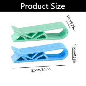 siktorrwd 20Pcs Plastic Kitchen Garbage Bin Clip Set, Anti-Slip Fixation Clamp for Trash Cans and Garbage Bags (Blue and Green)