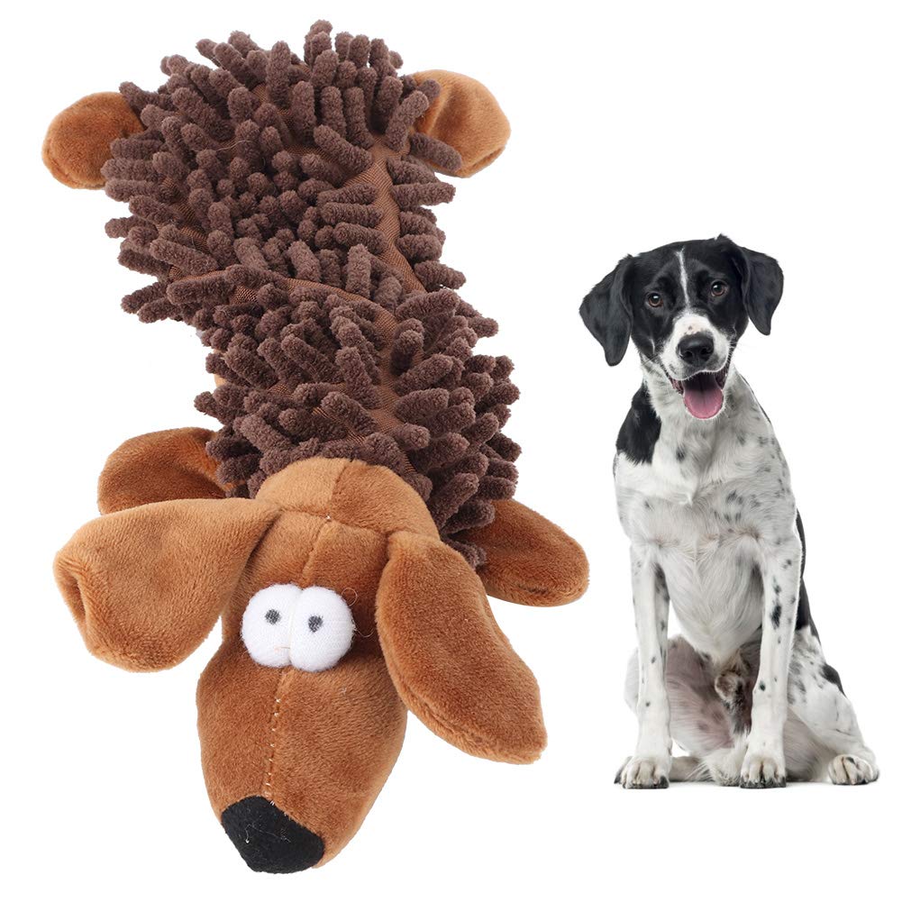 TIKATARER Dog Toys for Aggressive Chewers, Dog Toy Puppy Toys Cute Animal Shape Squeaky Dog Toys with Sound Device No Stuffing Plush Dogs Chew Toy for Small, Medium, and Large Pets Dog