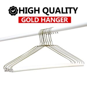 16" Inch Strut Hanger 14.5 Guage - Gold | for Dry Cleaners or Home (50 Pack)