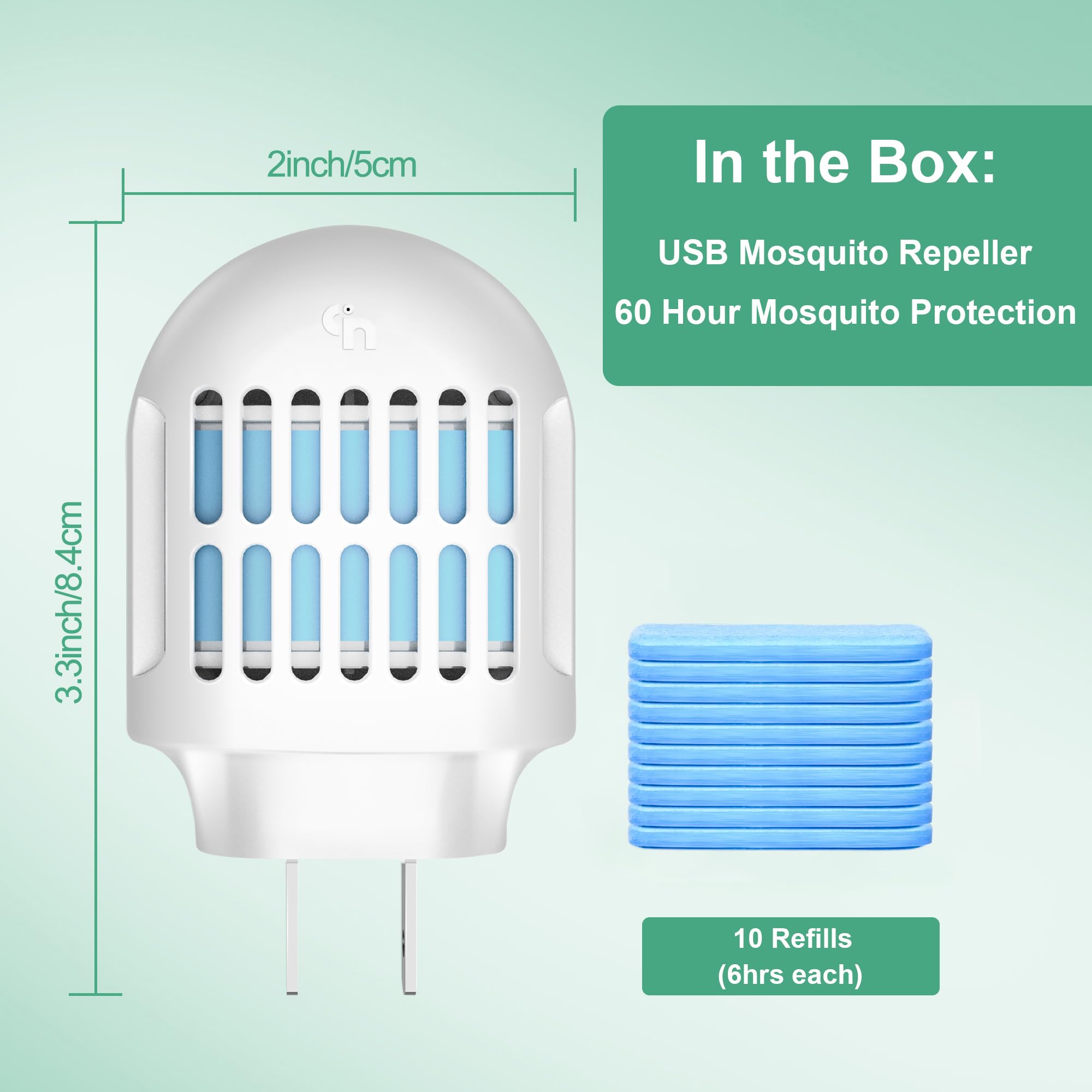 Simashts Mosquito Repellent, Mosquito Repeller Indoor Outdoor USB Powered for Home, Office