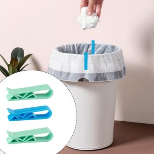 siktorrwd 20Pcs Plastic Kitchen Garbage Bin Clip Set, Anti-Slip Fixation Clamp for Trash Cans and Garbage Bags (Blue and Green)