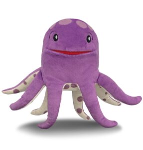 the tooth brigade tooth fairy pillow | fun and interactive stuffed plush toy with large pocket for lost teeth, treasures, prizes - perfect for kids, boys, & girls gift (bubbles octopus)