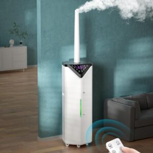 19L/5Gal Large Humidifiers for Bedroom 2800 sq ft, Quiet Humidifiers for Large Room, Floor Humidifier with 3 Mist Mode & Auto 180°Mist Tube for Home Whole House School Office Commercial Plants