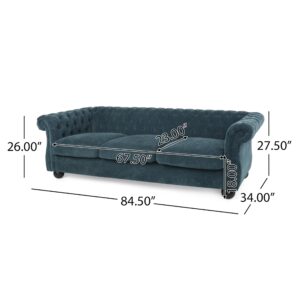 Eafurn Vintage Chesterfield Loveseat Sofa Sleeper Love Seat, Modern Deep Button Tufted Sectional Couch with Rolled Arms and Solid Wood Legs for Living Room Apartment