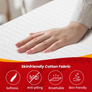 Full Mattress 5 Inch Gel Memory Foam Mattress for Cool Sleep Pressure Relief Breathable Cover Mattress Medium Firm Full Size Mattress in a Box Cooling Gel Infused Bed Mattresses, White