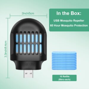 Simashts Mosquito Repellent, Mosquito Repeller Indoor Outdoor USB Powered or Plug in Powered for Home, Office