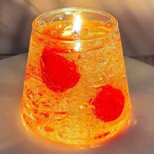 Decorative Jar Candles for Home Scented Aromatherapy Candle Long Lasting Cute Candles Gift for Women Mother's Thanksgiving Day Birthday Present Unique Jelly Wax Candle Strawberry